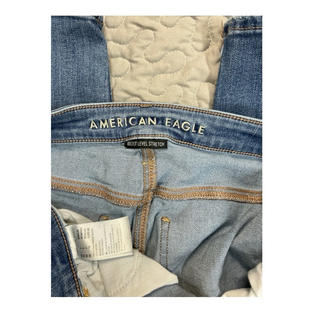 American Eagle Outfitters Blue Skinny Distressed Denim - Picture 4 of 5